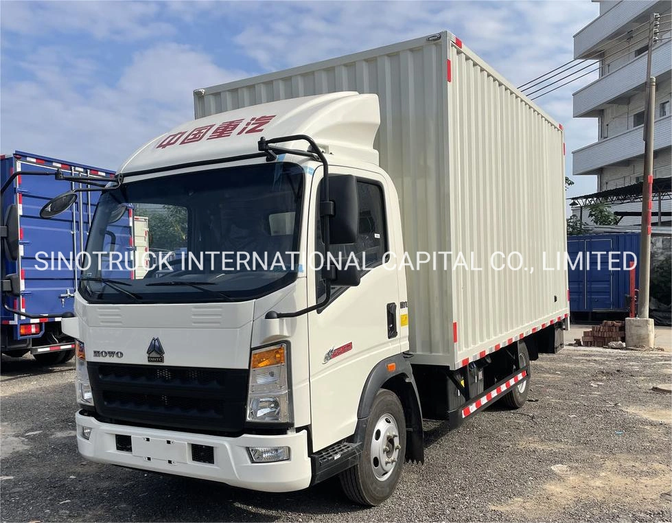 HOWO Brand Cargo Truck Mini/Light Truck Van Truck Box 6 Wheels 4X2 120-150HP 5.9m-8.9m 5-10ton Factory&prime; S Primary Source in Stock Factory Price