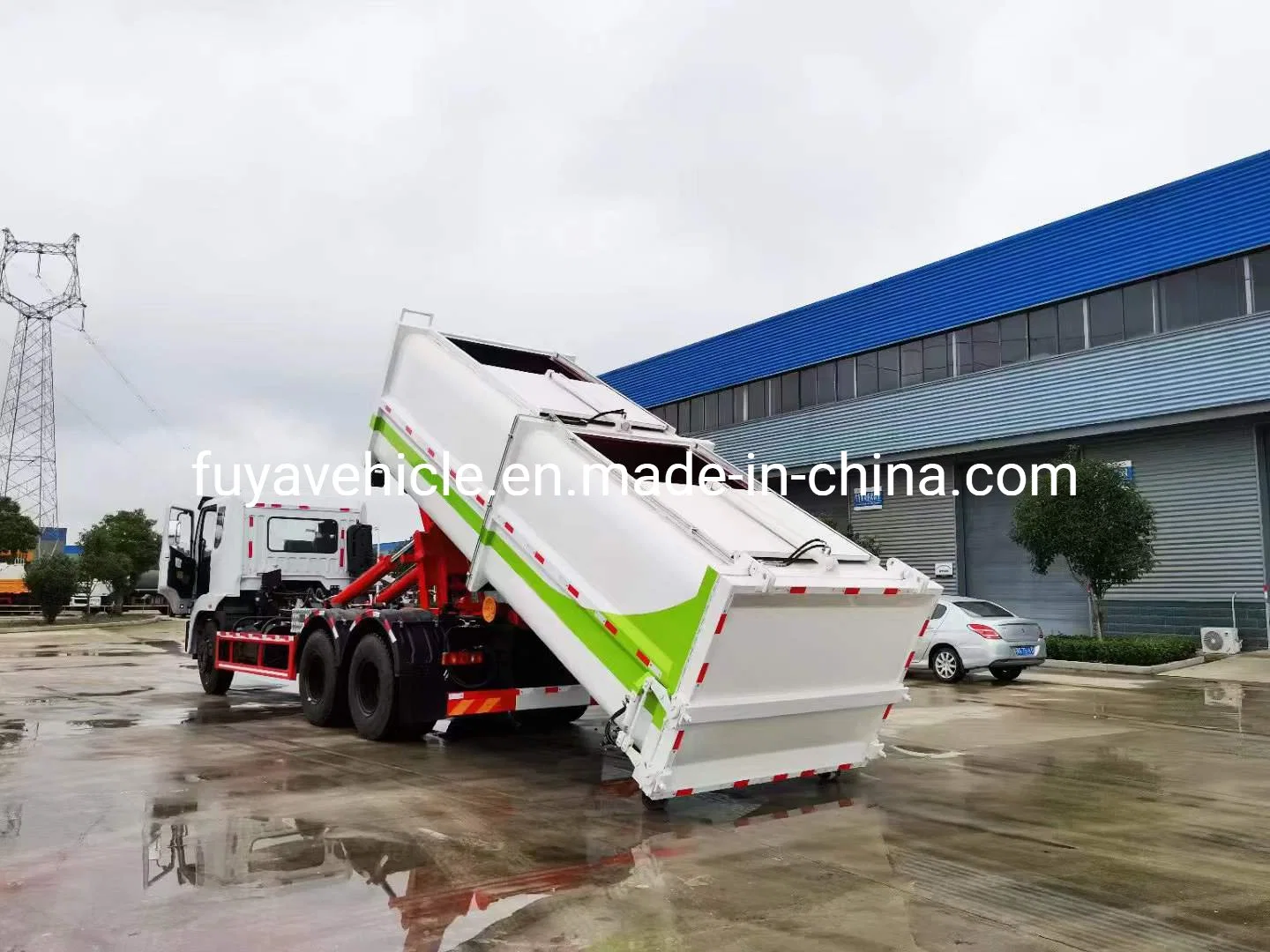 Heavy Duty 8-10 Tons Hook Lifting Container Truck for Garabge Collection