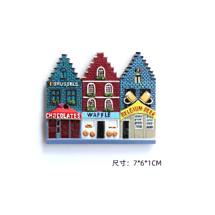 Wholesale/Supplier European Travel Gifts Color House Netherlands Denmark Copenhagen Souvenir Fridge Magnets