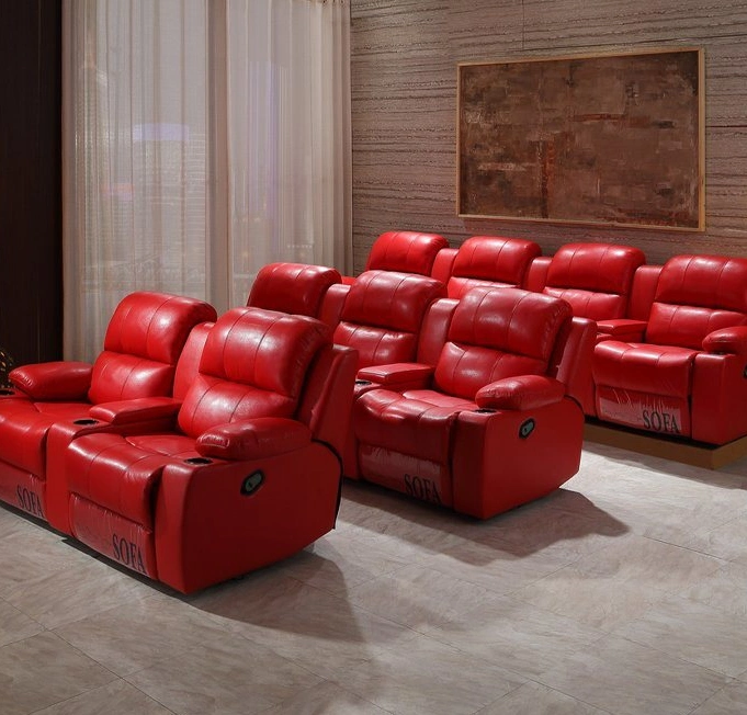 Vente en gros Home Theatre chaise cinéma fauteuil inclinable canapé de salon en cuir