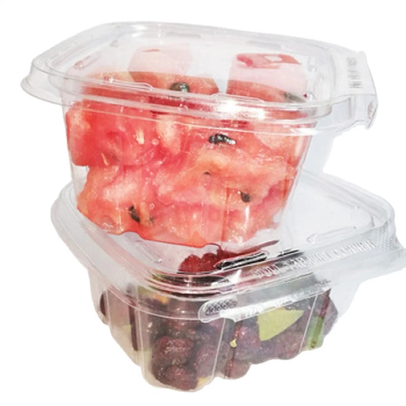 Custom Pet Plastic Transparent Ripping Strip Container Package Box for Fodd Dried Fruit