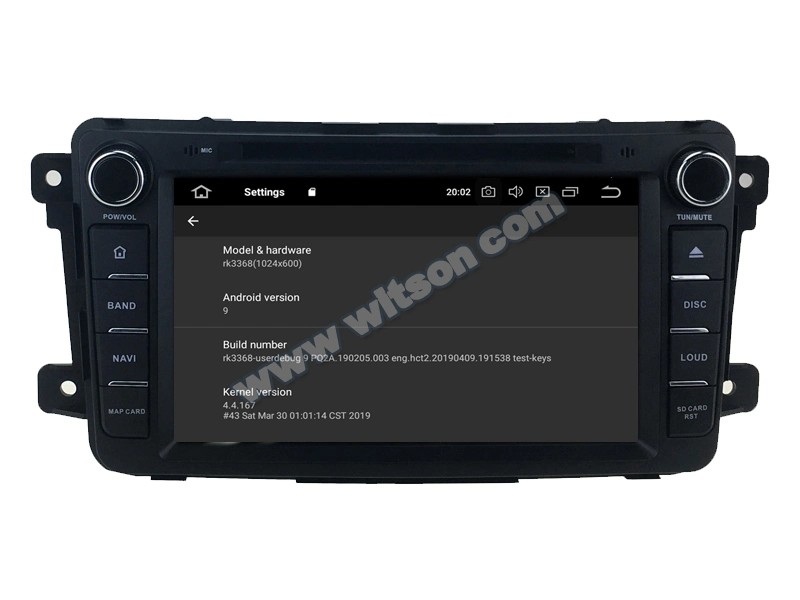 Radio de voiture Android 10 de Witson lecteur Bluetooth pour Mazda CX-9 2009-2014 système audio GPS multimédia du véhicule