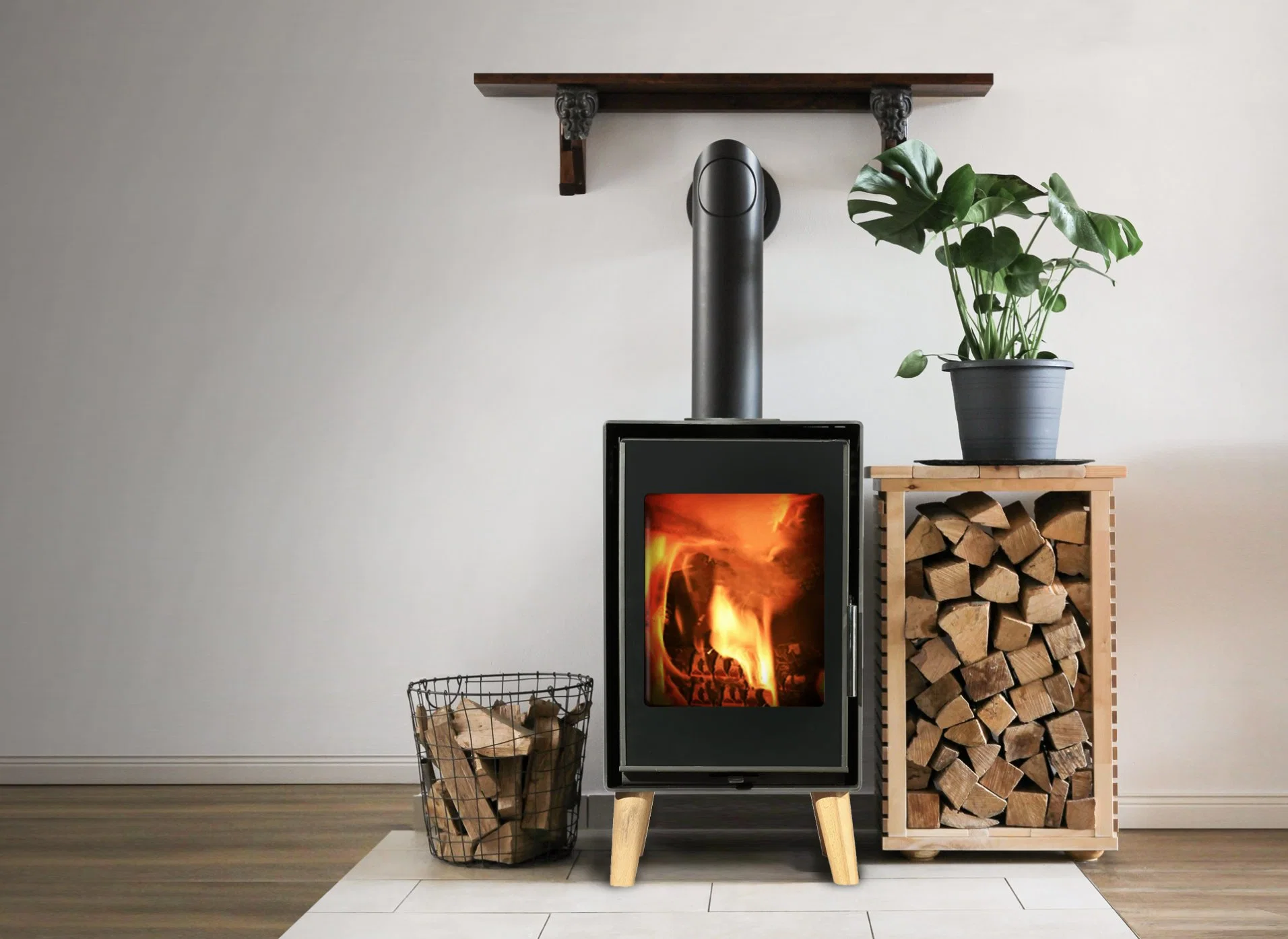 Nouveau produit Poêle à bois chauffant Cheminée avec design Echo 2022 Usine de Chine.