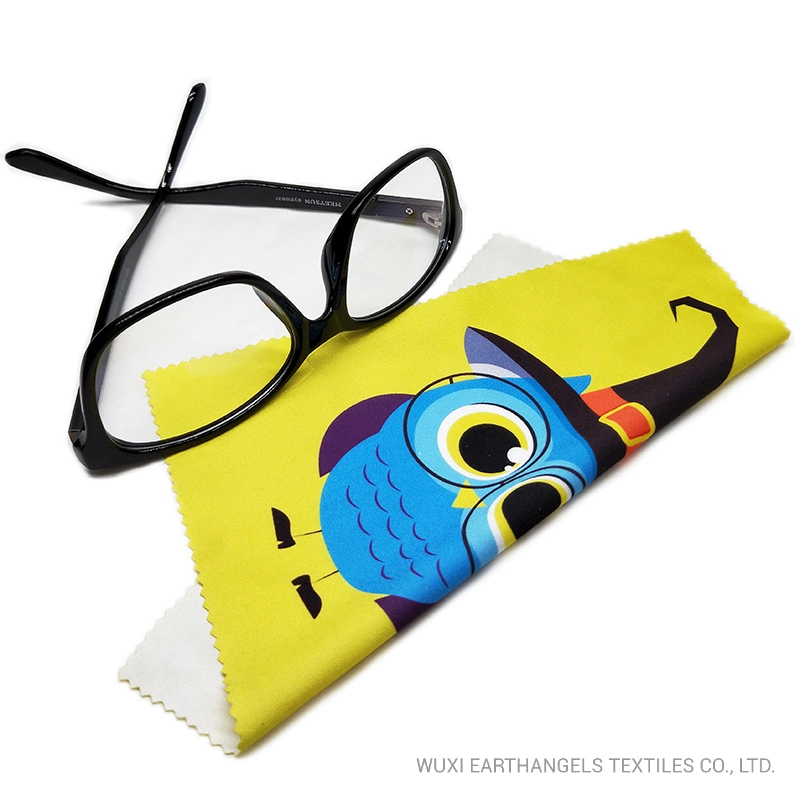 Custom Microfiber Eyeglasses Glasses Cleaning Cloth with Zigzag Edge