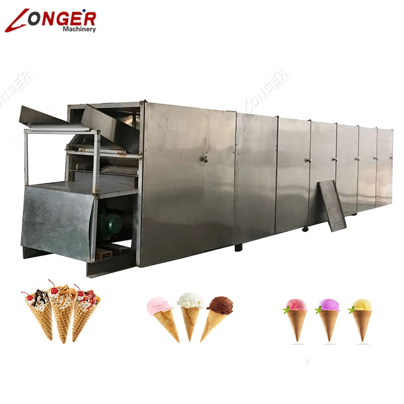 Automatic Waffle Bowl Crunchy Cone Manufacturing Ice-Cream Cone Rolling Machine