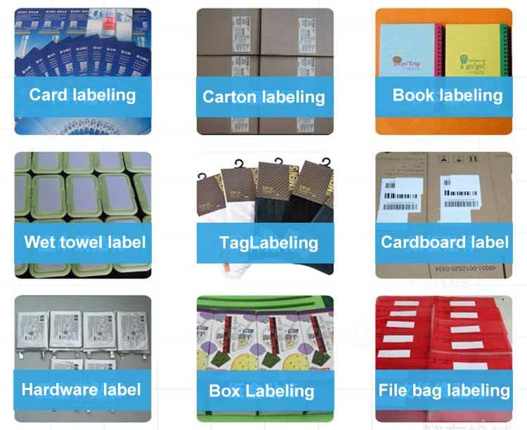 Plano de la máquina de etiquetado automático de tarjetas de bolsa de papel de la etiqueta de colgar la película plástica de equipos de etiquetado de superficie plana