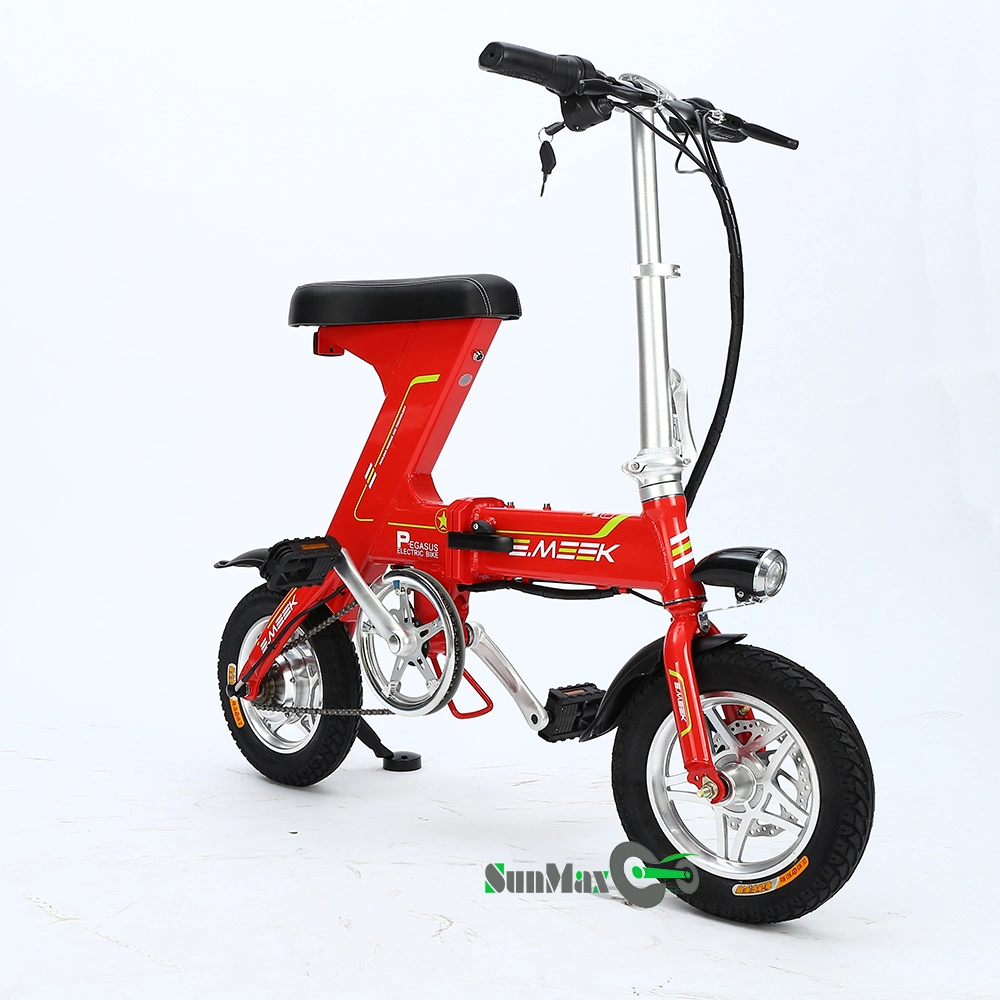 Red Color 36V Mini Folding Electric Bike Electric Bike Kit