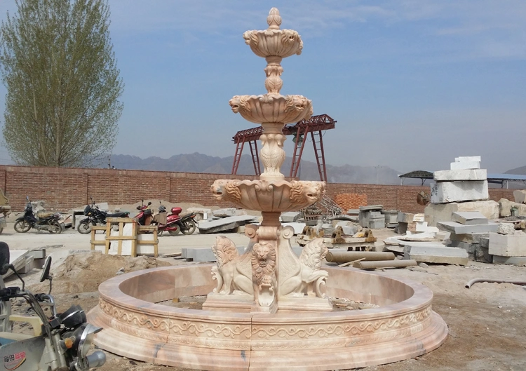 High quality/High cost performance  Park Decor Customized Size Natural Marble Stone Fontain Made in China