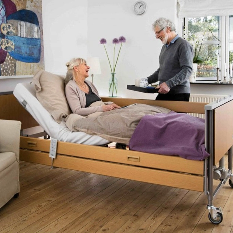 Krankenhaus Möbel Holz Einstellbare Mobile Patient Homecare Bett Multifunktions-Elektro Krankenpflege medizinische Betten für die häusliche Pflege
