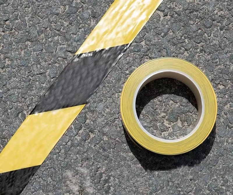 Yellow and Black Caution Barricade Warning Tape