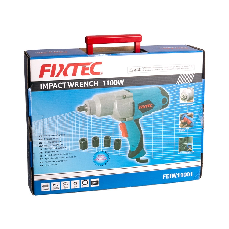 Электрический ключ Fixtec 1100 Вт с регулируемым крутящим моментом Mini 1/2 дюйма, электрический Ударный гайковерт