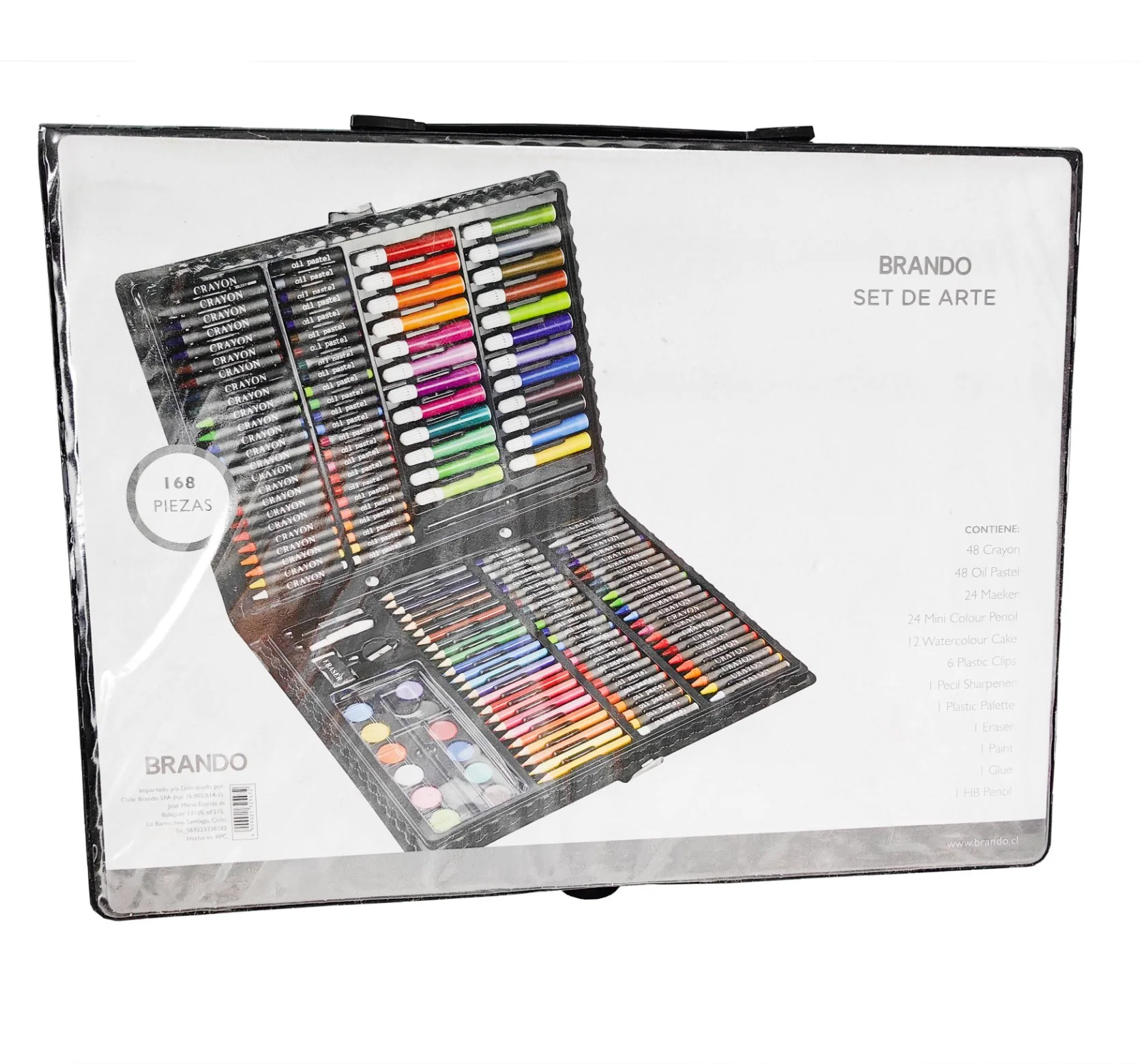 168 PCS enfants couleur crayon, crayon huile pastel outil de dessin Art fournitures papeterie ensemble