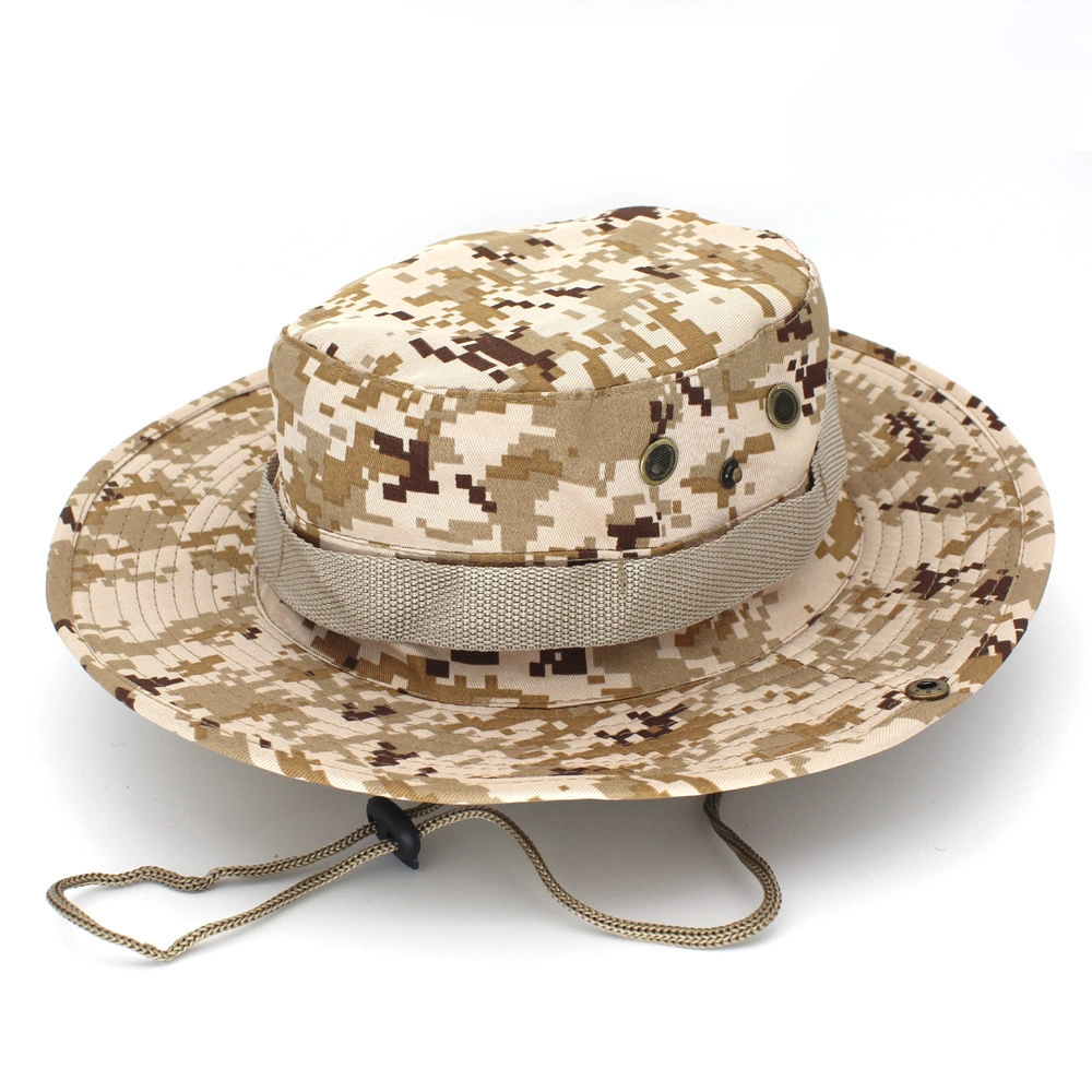 Hombres al por mayor combate Sol táctica caza Woodland Camuflage Bonnie Hat