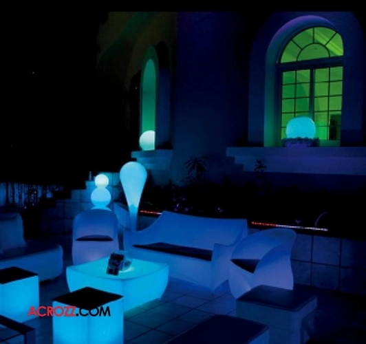 Outdoor Garden LED Glowing Lighting Furniture Drip Drop Floor Lamp