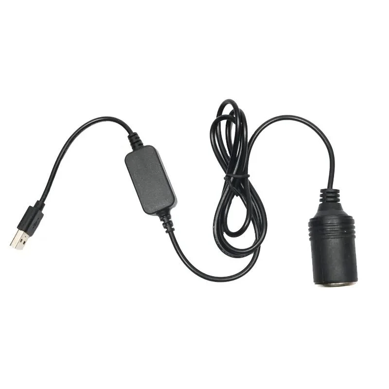 Meilleur enregistreur de conduite de voiture avec câble d'alimentation mobile, de 5V à 12V, USB vers prise allume-cigare femelle, adaptateur de câble.