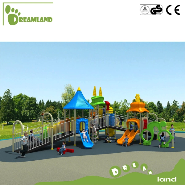 Parque de atracciones comerciales de plástico de los niños al aire libre diapositiva playground para niños