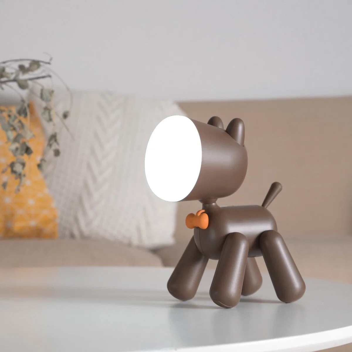 Candeeiro de mesa LED Dálmata portátil com luz animal - características recarregáveis as Luzes de Natal