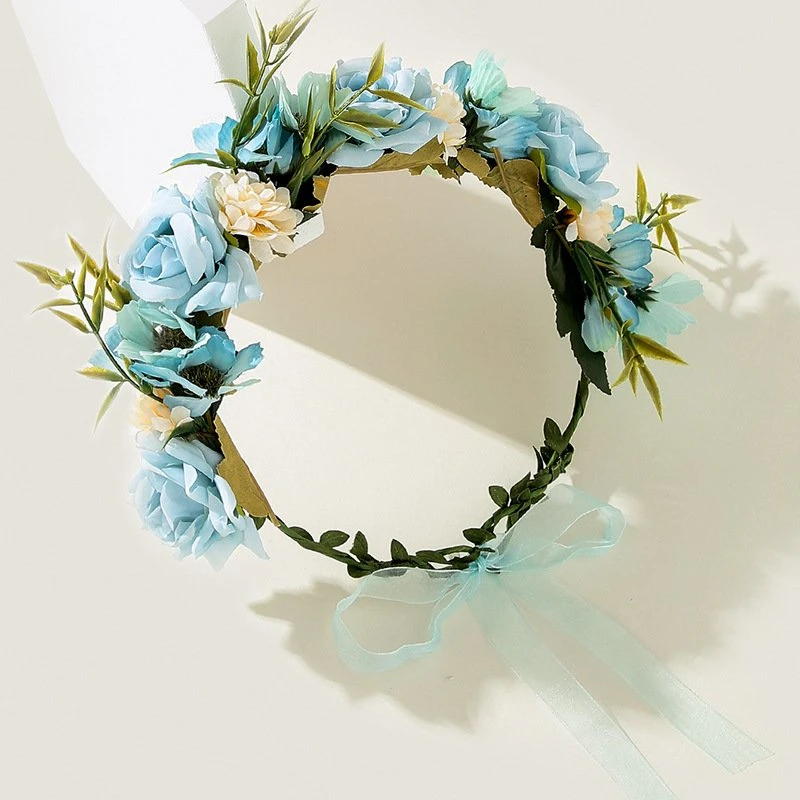 Wreath Headband Floral Crown Garland Headpiece Wedding Festival Party Handmade Flower