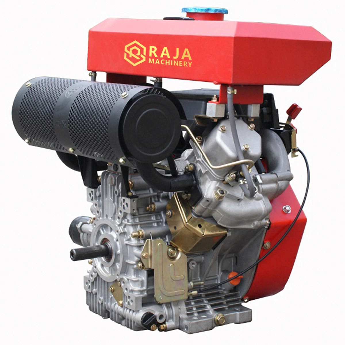 Air Cooled Double Cylinder 14KW Diesel Engine for Generators, Water Pumps Etc