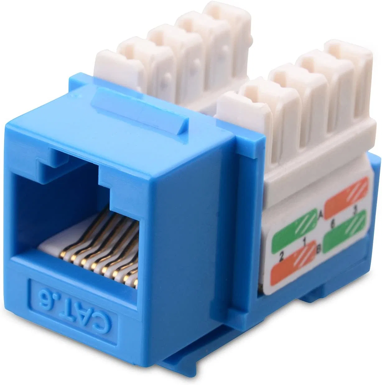 Cat5e UTP Keystone Jack 90 Degree Cat 5e/6/6A UTP Keystone Jack 180 Degree Mini Body White/Black/Blue/ Red/ Yellow/ Orange