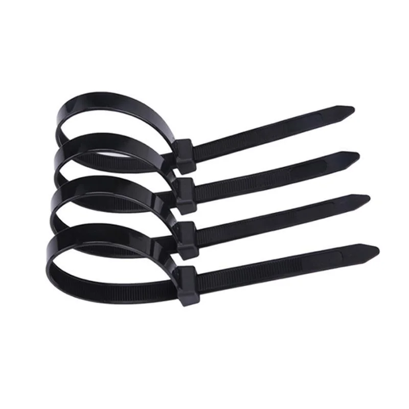 Plastic Bushing Cable Tie Single Head Insertion Fixing, Black & White UL94V-2 Nylon Cable Ties