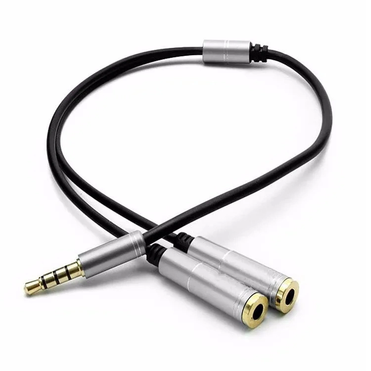 Headphone Splitter 3.5mm Aux Male to Female 2 Way Earphone Audio Adapter Dual Stereo Jack Y Cable