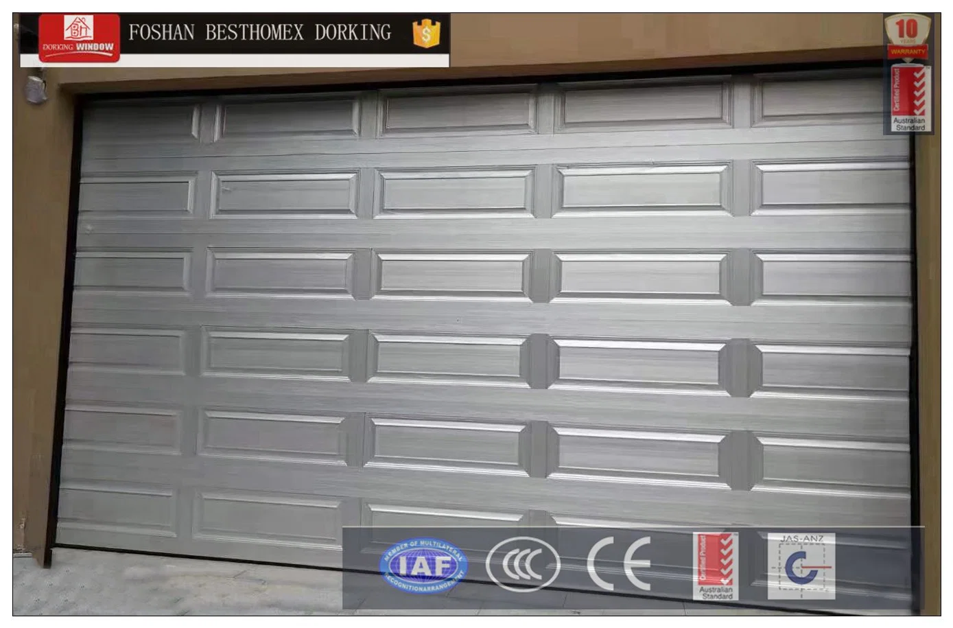 Aluminium Automatic Sectional Garage Door