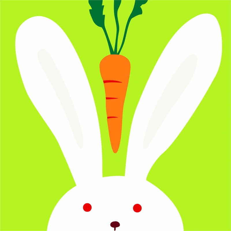 for Kids Rabbit and Carrot Funny DIY Digital Painting by Numbers 2021