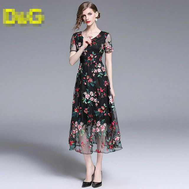 Replica Clothes Factory Women Dress Fashion Dress Luxury Lady Dress