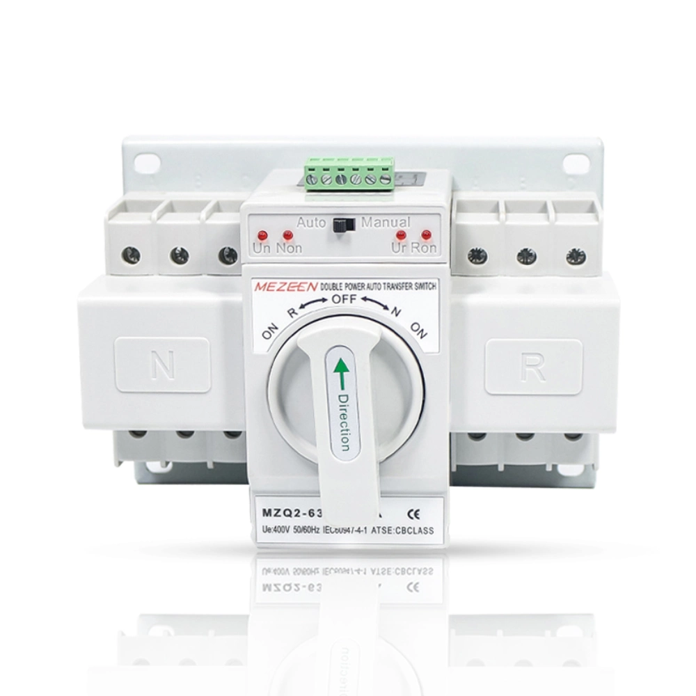 Mezeen CB Type Auto Changeover Switch Double Power Automatic Transfer Switch ATS 2p 3p 4p 63A MCB Type