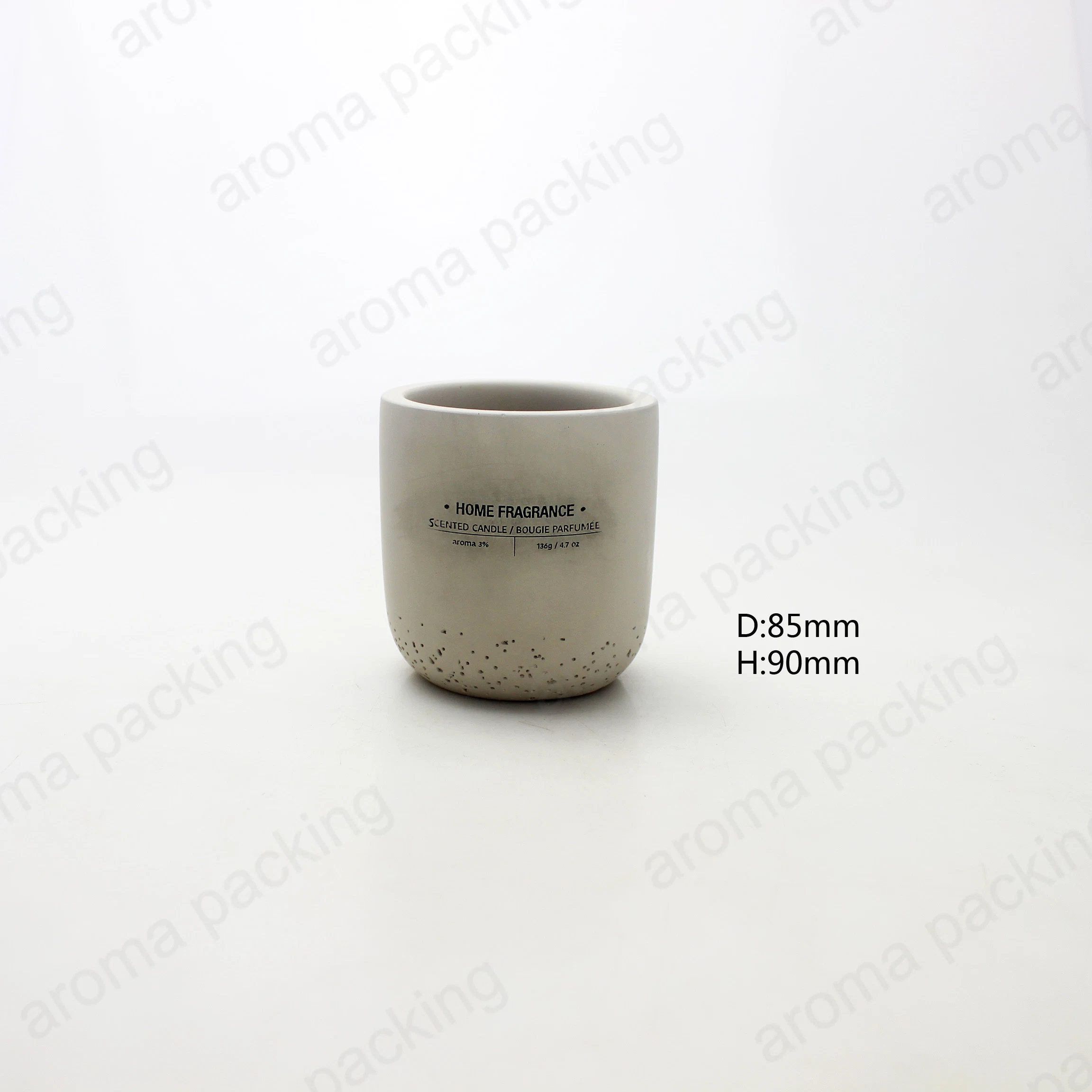 Wholesale/Supplier Eco-Friendly Natural Stone Gray Cement Candle Cup Candle Holder