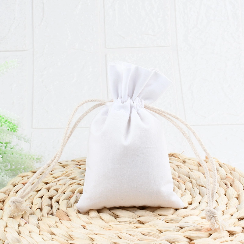 Wholesale/Supplier Cotton Bag Solid Color Bunch Pocket Storage Bag DIY Drawstring Bag Home Storage Pocket Can Print Logo