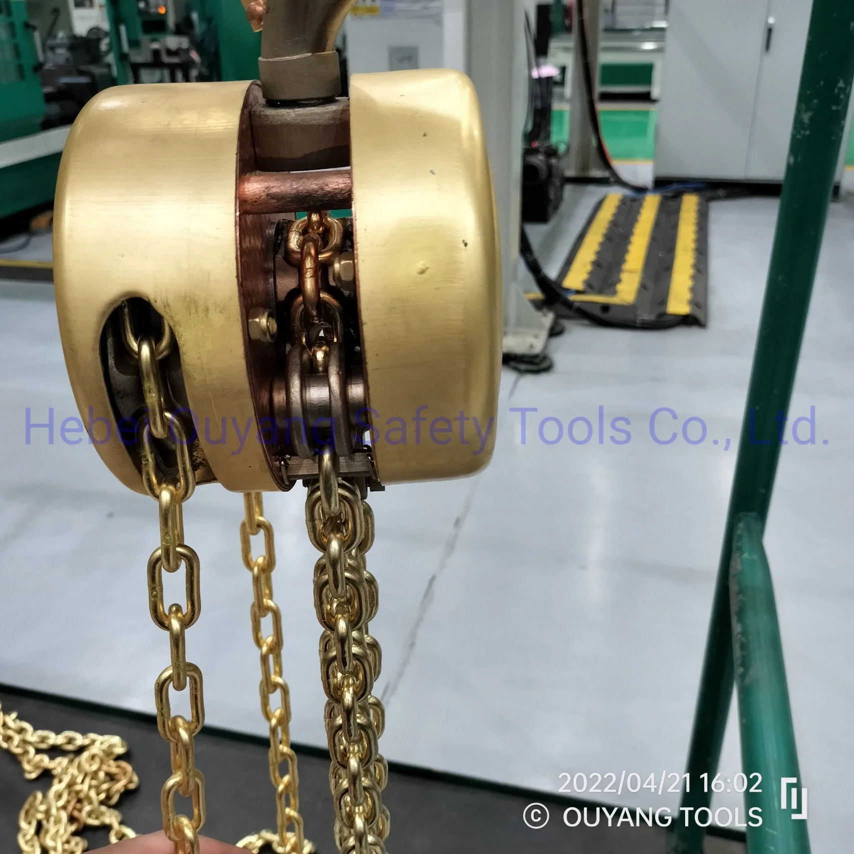 Anti-Sparking Aluminum Bronze Chain Hoist/Block, 0.5-16 T Capacity