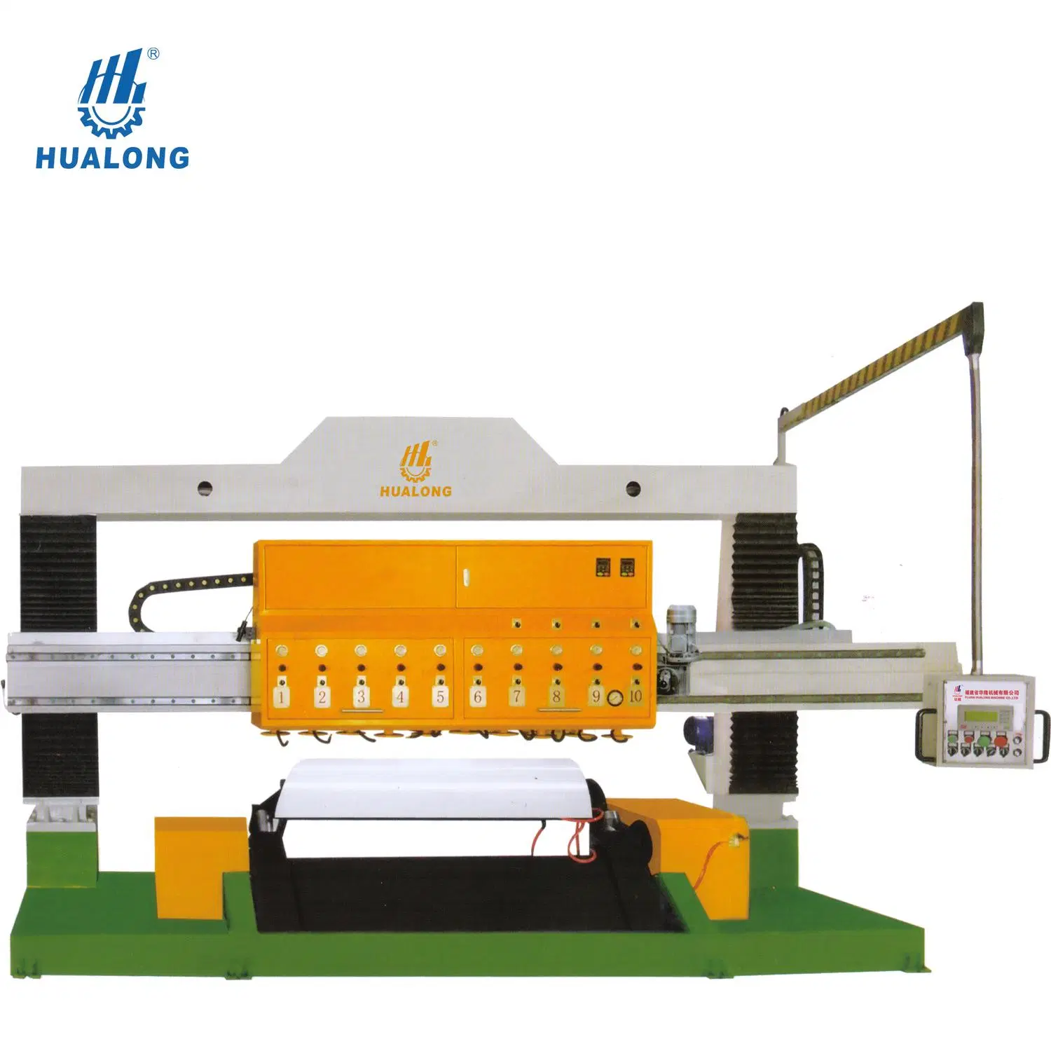 Hualong Hlpm-10 Automatic Multi-Head Stone Circular Slab Polishing Machine