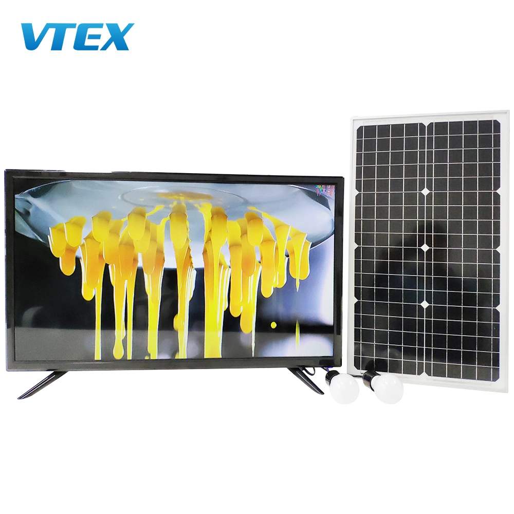 18.5 El 22 de 24 pulgadas de panel solar de 32 juegos de TV de la batería Sistema de Energía Solar TV LED de 12V CC