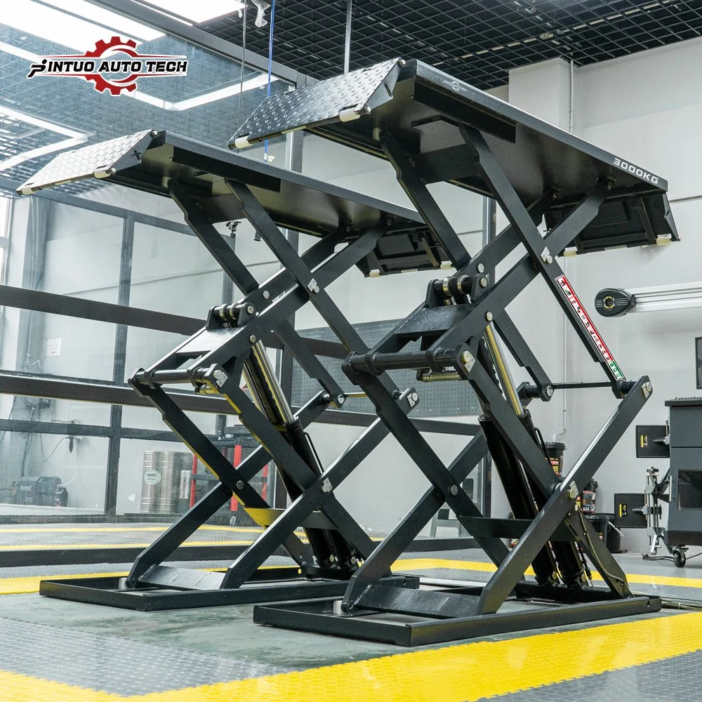 Jíntuo Alta calidad Ultra Thin Scissor Car Lift Medium Mobile Sistema de elevación de coche de cizalla 3t Personalización del soporte de elevación del elevador de coche