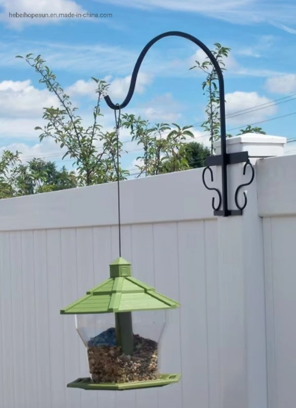 Cintres de clôture en acier à revêtement poudré pour plantes suspendues, mangeoires pour oiseaux, lumières