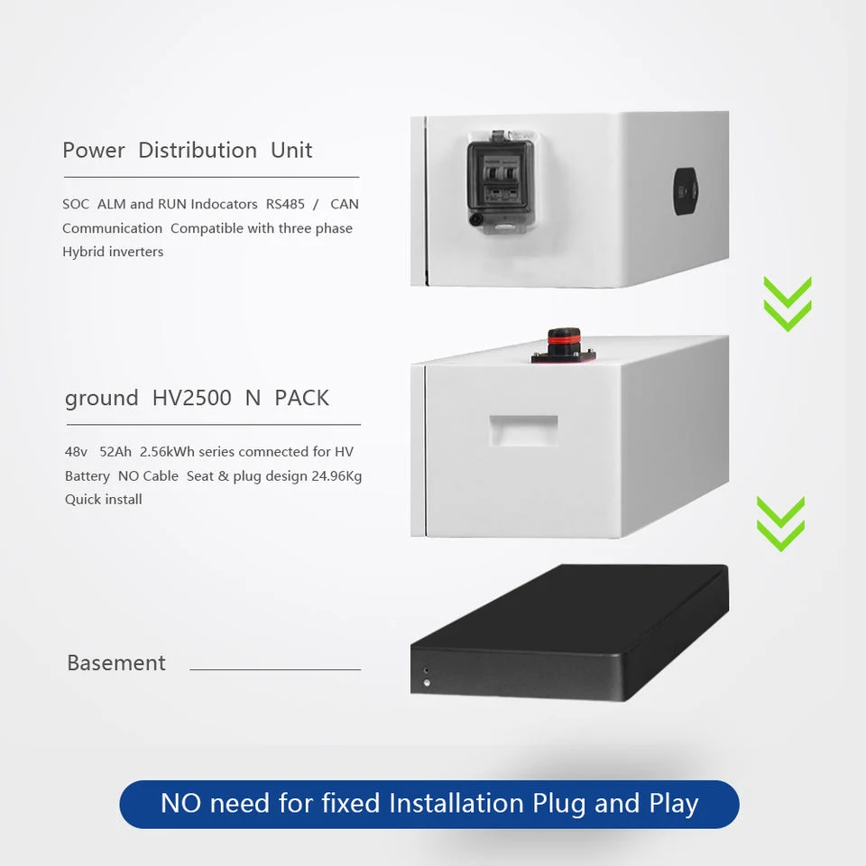 Easy Installation High Voltage Rechargeable 10kwh 15kwh 20keh Residential Energy Storage Photovoltaic Cells Solar-Powered Battery for Many Families