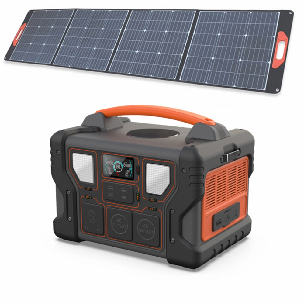 Outdoor Pure Sine Wave Solar Generator 300W 500W 700W 1000W 2kw LiFePO4 Portable Power Station Energy Storage Power Supply