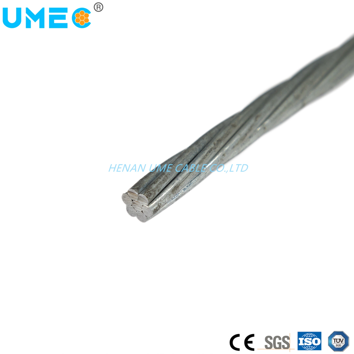 Electrical High Tensile Strand Guy Carbon Galvanized Steel Stranded Wire 7/3.05mm Electric Steel Cable