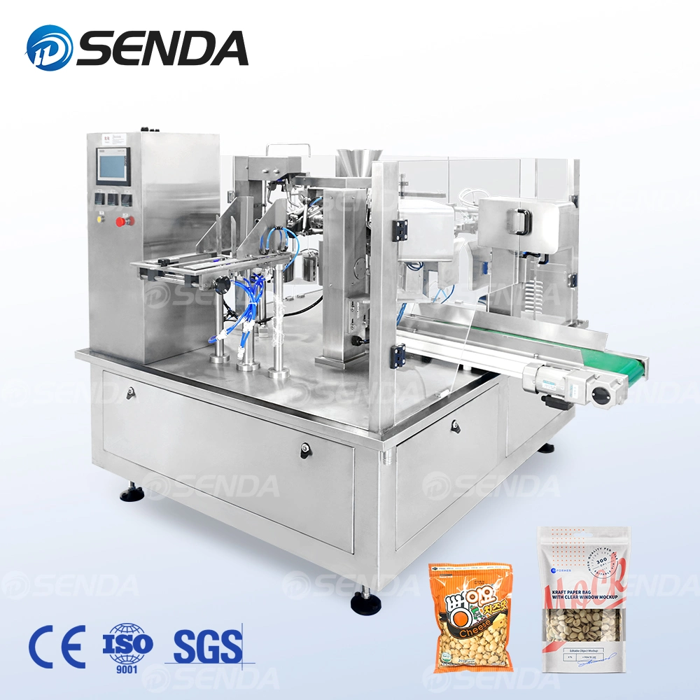 Automatic Doypack Premade Stand up Bag-Given Pouch Filling and Sealing Packing Machine for Snacks/Pet Food/Net