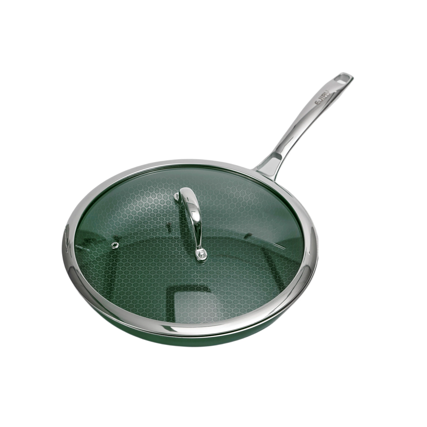 Stainless Steel Cookware Non-Stick Honey Comb Coating Blackish Green Ceramic 28cm Frying Pan