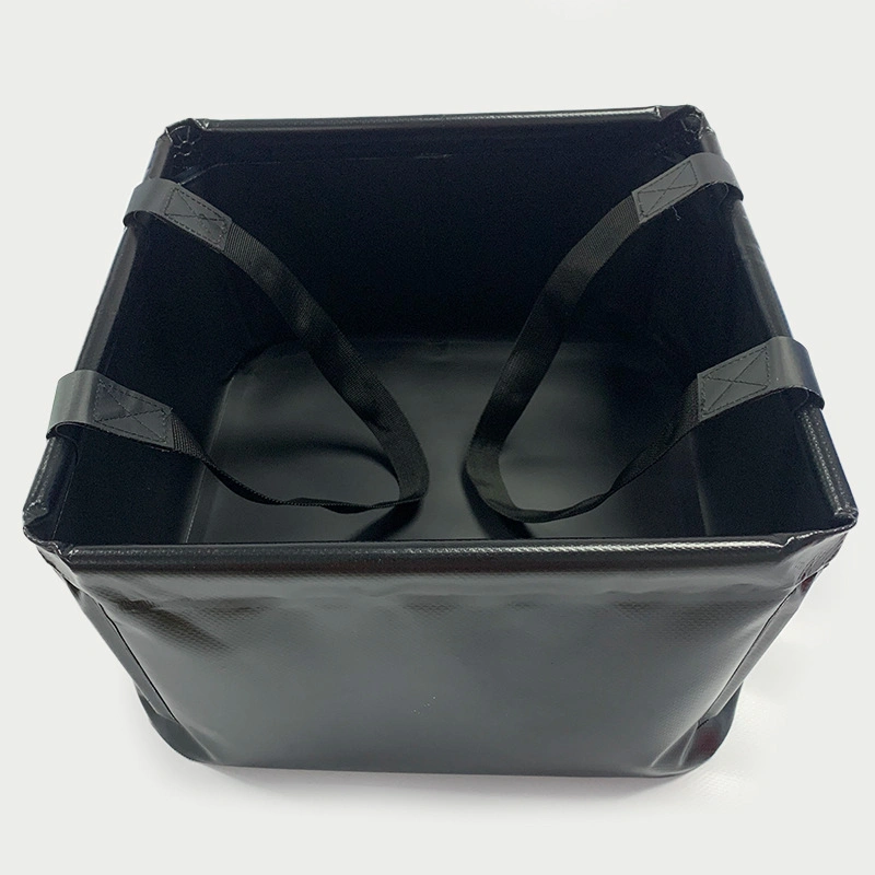 Custom PVC Tarpaulin Portable Camping Sink Washing Bucket with PVC Pad