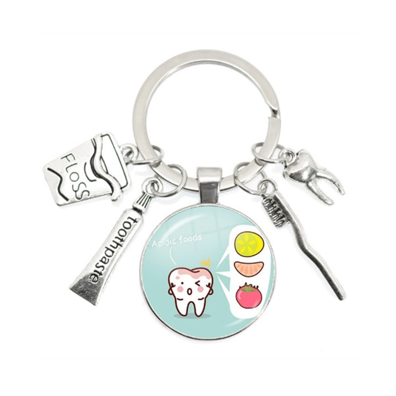 Lk-S24 Dental Clinic Crafts souvenir Instrument Key Chain Promotional Gifts Set