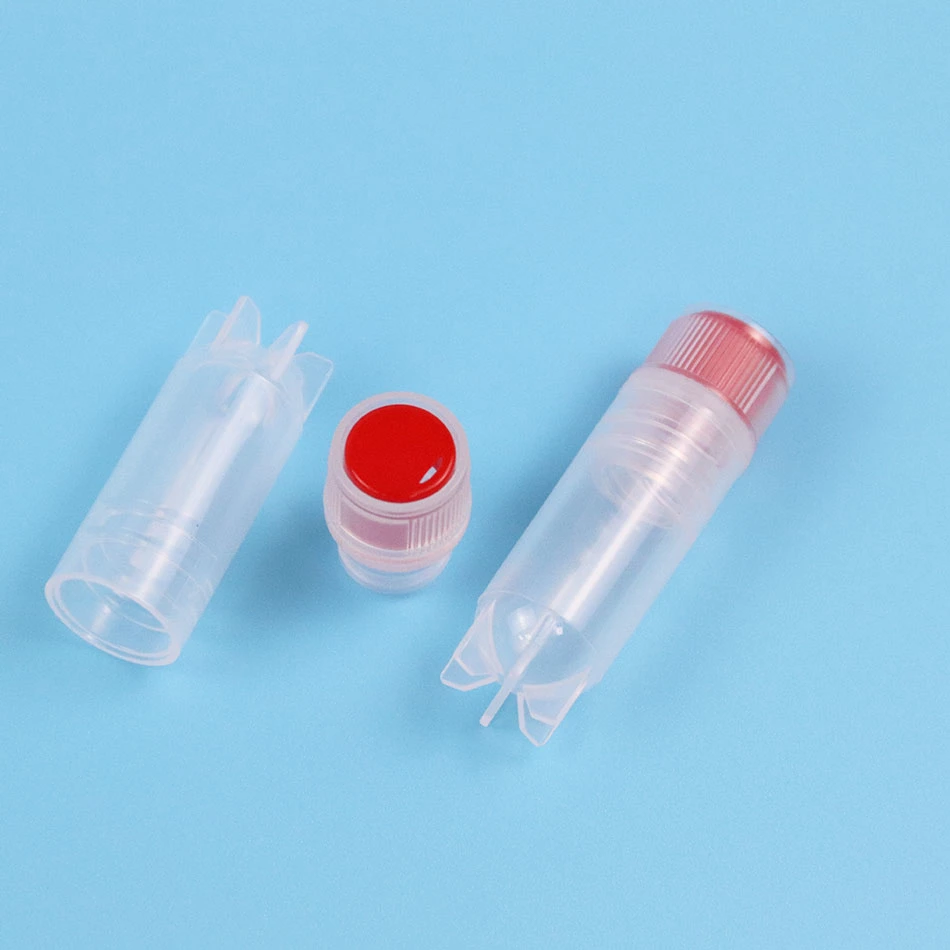 Unrecycled Injection Molding &phi; 20&times; 58mm Pharmaceutical Ampoule Plastic Bottle Self Standing Cryotube