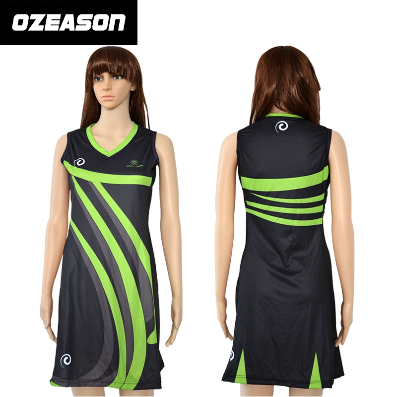 Großhandel Design Custom sublimiert Muster Jugend Team Netball Kleid für Kinder Mädchen