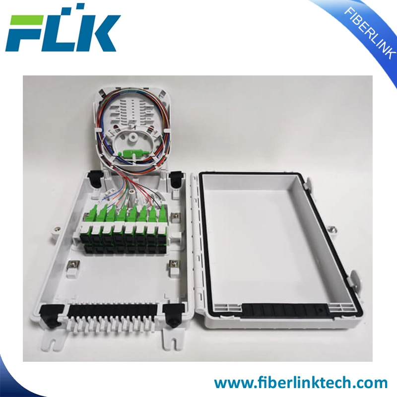 Fiber to The Home Outdoor Fiber Connectivity Instrument Splitter Junction Box 16 Ports ABS Distribution Box