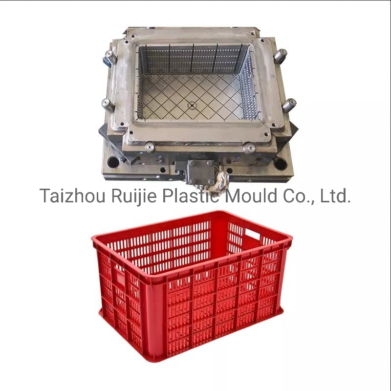 Heavy Duty HDPE Large Mesh Fruits Vegetable Foldable Collapsible Plastic Crate Mould