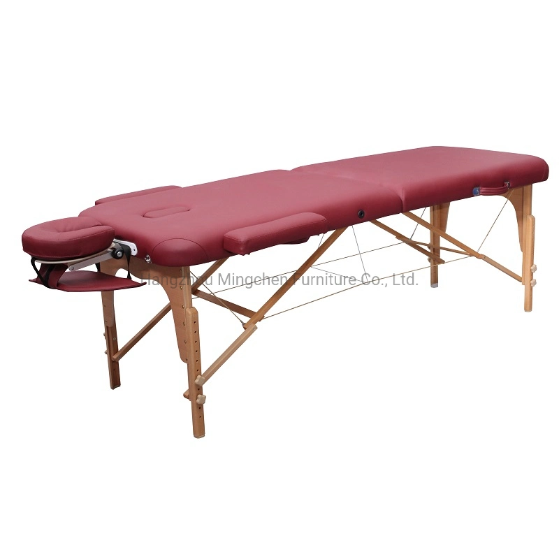 Commercial a Variety of Colors Beech Folding Massage Table Carrying Bag