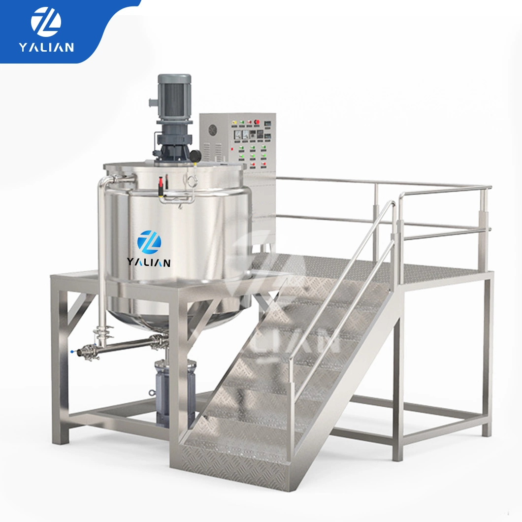 Tanque de emulsificación de acero inoxidable Mezclador de alto corte en línea Mezclador de homogeneización Tanque para alcohol de gel desinfectante de manos